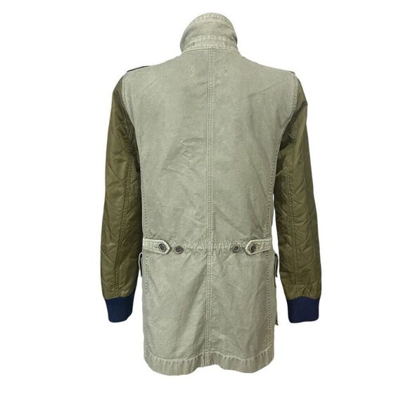 J Crew‎ Camo Green Quilted Button up Cargo Utility Jacket size XS Womens - Picture 5 of 10